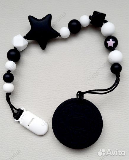 Держатель для пустышки с прорезывателем,грызунок