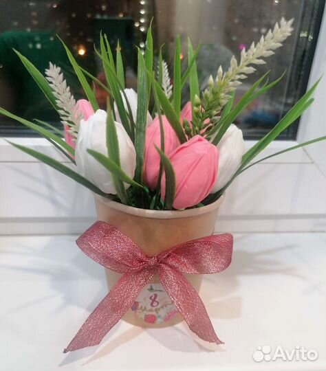 Тюльпаны из мыла ручной работы