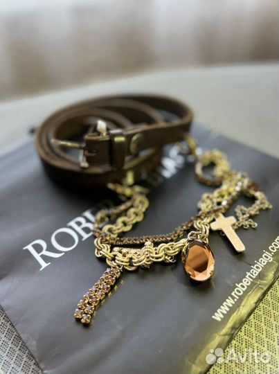 Кожаный винтажный ремень