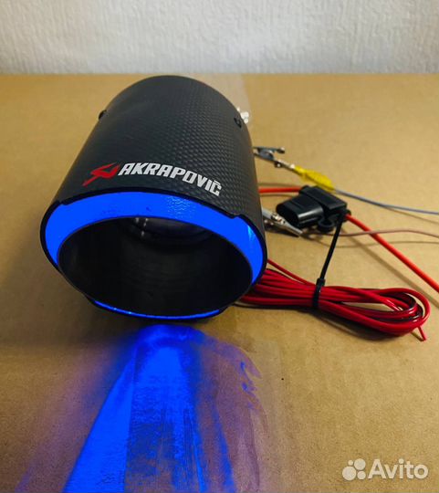 Насадка на глушитель akrapovic с подсветкой