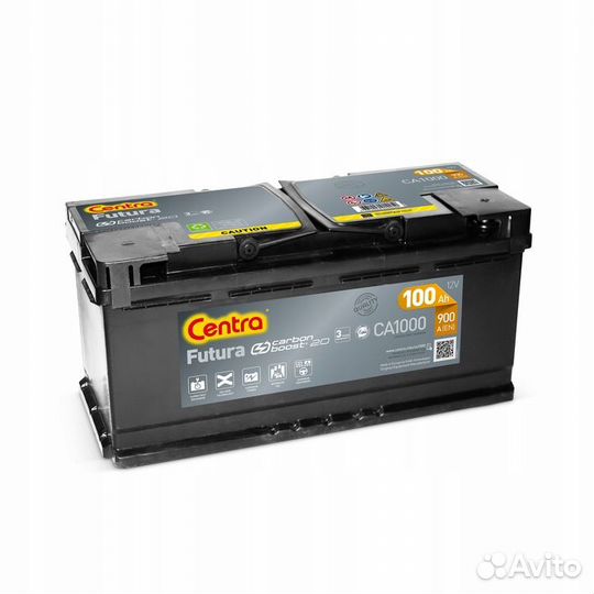100Ah CA1000 Аккумулятор Centra Futura