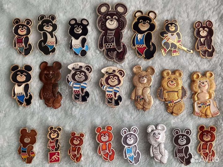 Значки СССР Олимпийские мишки. Олимпиада 80