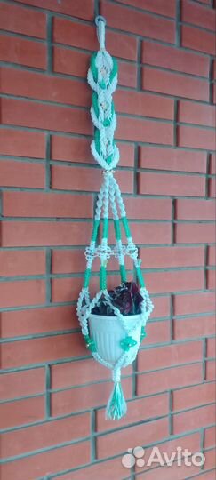 Кашпо подвесное макраме
