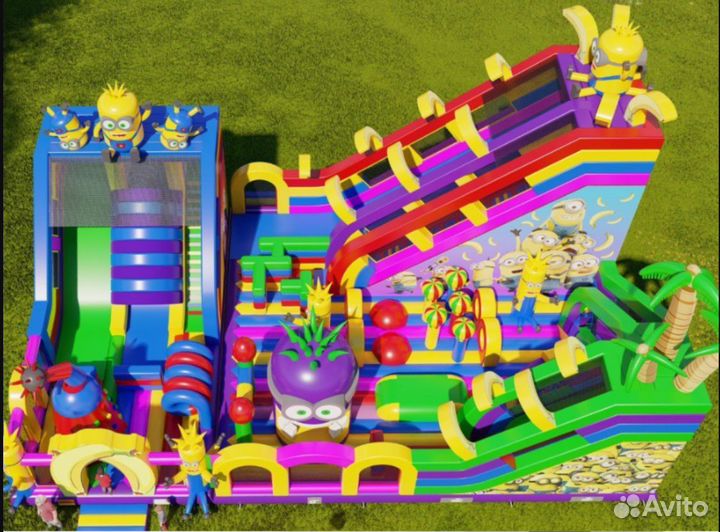 Батут для бизнеса Миньоны 15*10