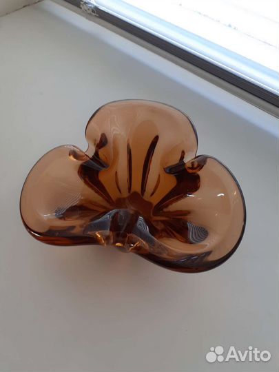 Пепельница цветное стекло. Чехословакия