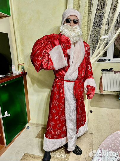 Костюм деда мороза с посохом (аренда )