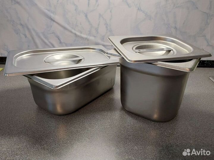 Гастроемкость с крышкой GN 1/4 и GN 1/6