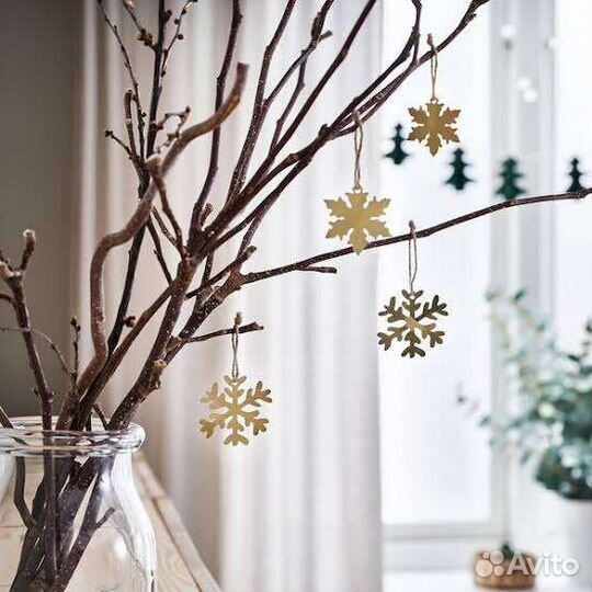 Ёлочные украшения IKEA Vinter 2021 Снежинки