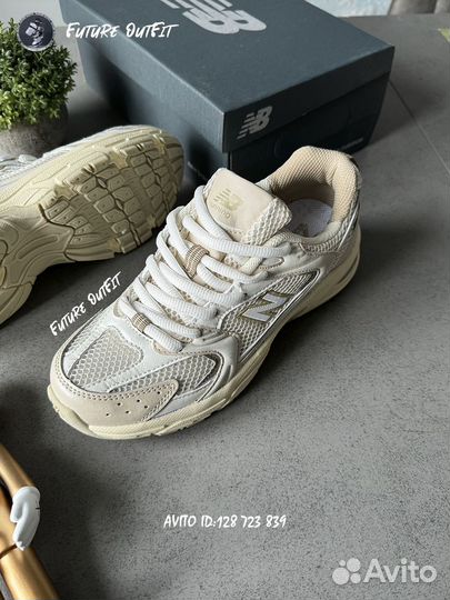 Кроссовки New balance 530 бежевые 36-41