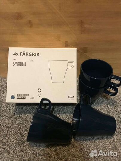 Новый набор кружек икея IKEA / 4шт