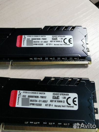 DDR4 HyperX Fury 32Gb (16*2)