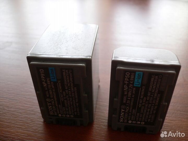 Аккумуляторы для видеокамеры