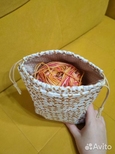 Проектная сумка/мешочек для вязания и рукоделия