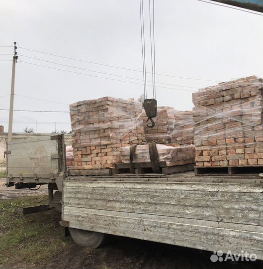Кирпич красный полнотелый б/у