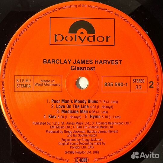 Barclay James Harvest – Glasnost (1988г.)