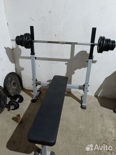 Штанга разборная в кейсе с гантелями