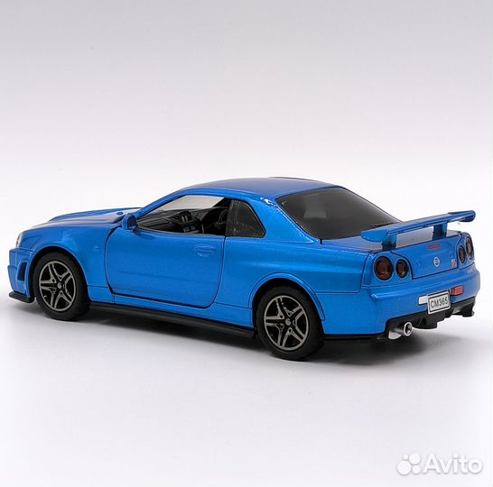 Машина металлическая Nissan Skyline GTR 34 14см