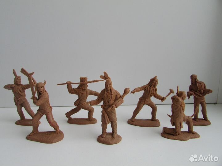 Индейцы солдатики Barzso реплика Резинопластик