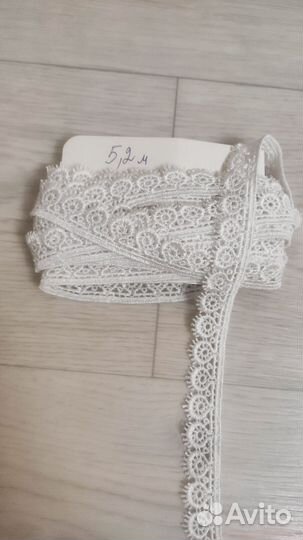 Тесьма кружево хлопок
