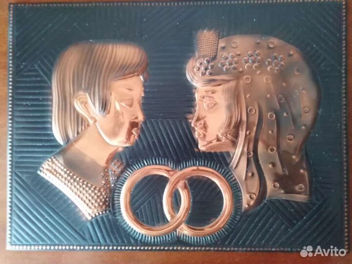 Картина медная чеканка СССР