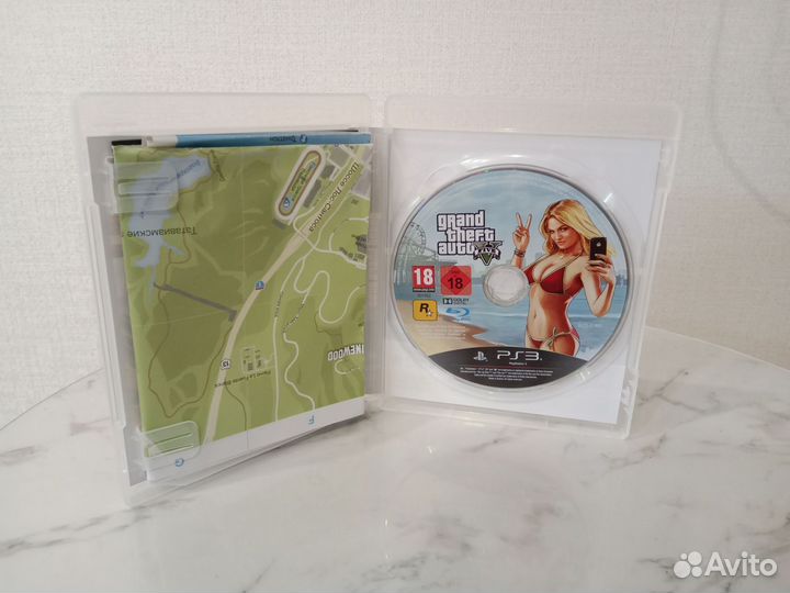 Игра GTA 5 (V) на PS3 с картой