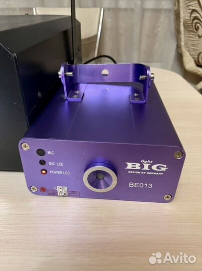 Продам лазер, 2 световых прибора, дым машина