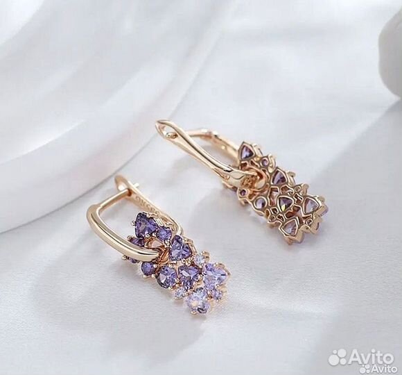 Золотой комплект покрытие золото проба 585RG