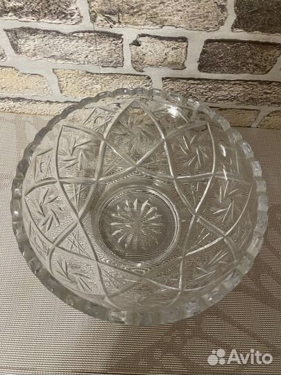 Хрустальная салатница большая