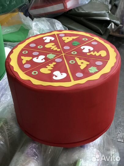 Пуфы Пицца для игр и дизайна