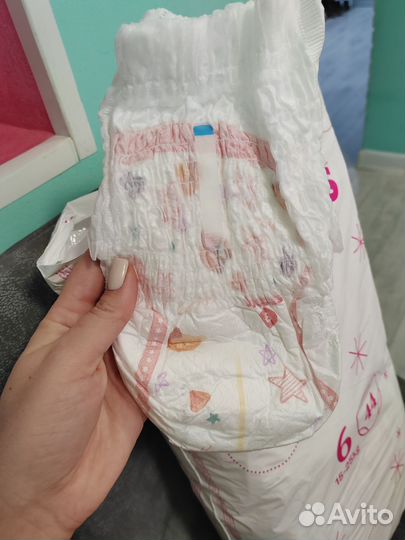 Подгузники трусики 6 для девочек