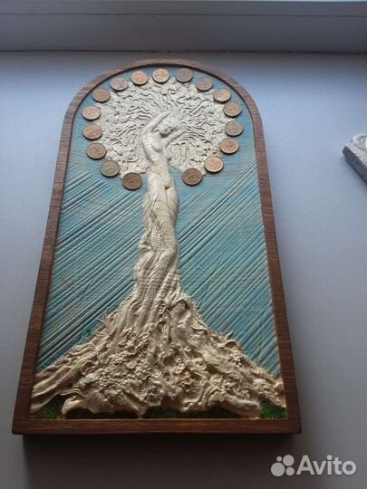 Картина панно из дерева