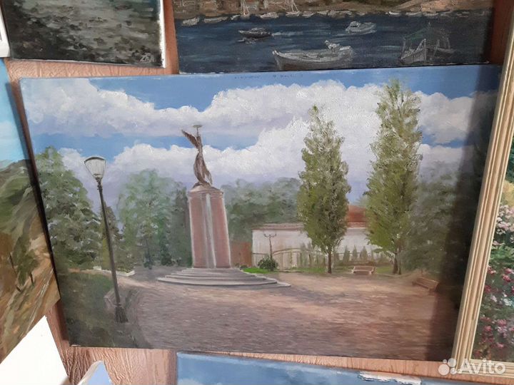 Картина маслом на холсте море, пейзаж Zh.Nataly