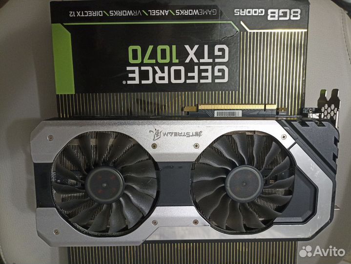 Игровая видеокарта GTX 1070 palit jetstream
