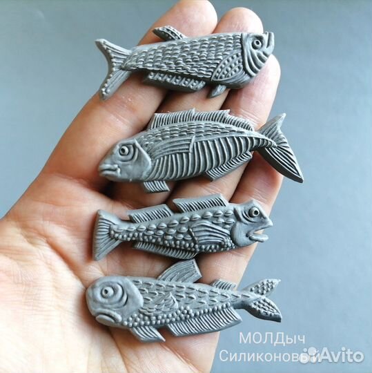 Молд силиконовый набор рыбок