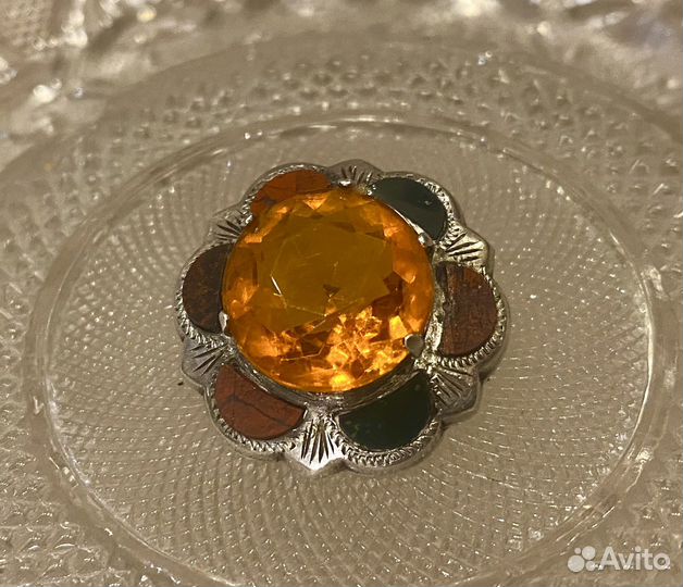 Антикварные серебрянные шотландские броши