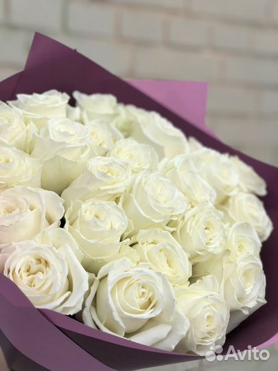 Цветы Букет белых Роз Кемерово