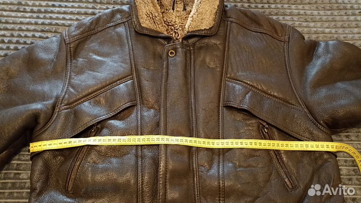 Кожаная куртка на овчине мужская