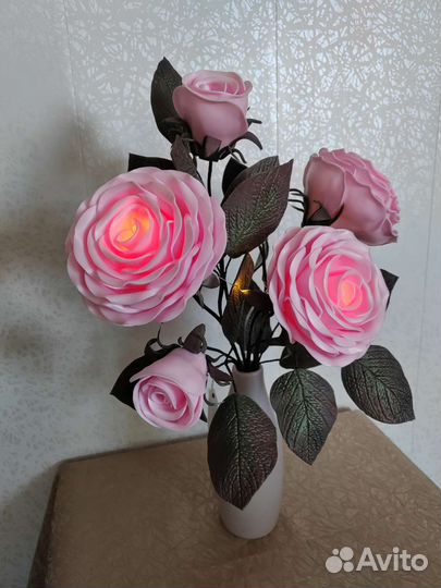 Светильник роза из изолона