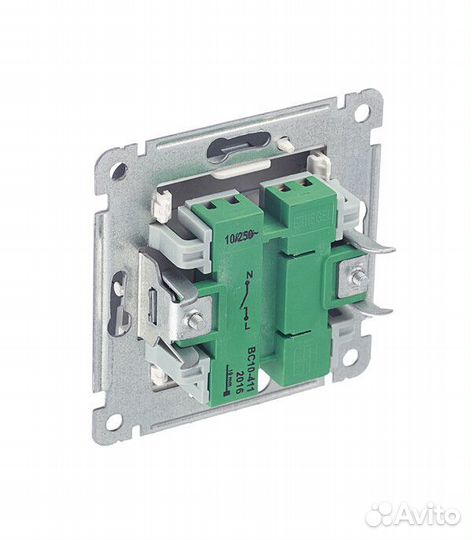 Выключатель Hegel Master одноклавишный встраиваемый черный (вс10-411-08)