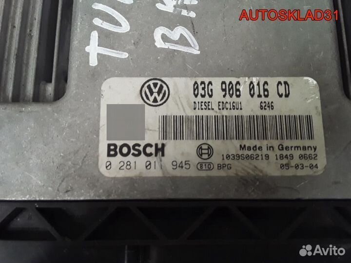 Блок эбу Volkswagen Touran 1,9 BKC 03G906016CD