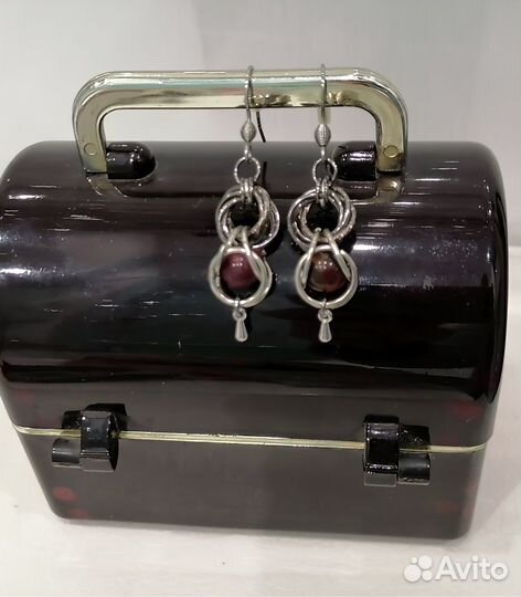 Серьги с бусинами