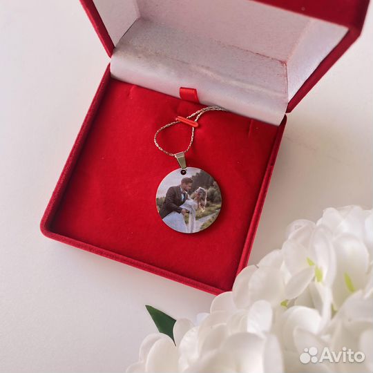 Кулон с фотографией /Подарок на свадьбу