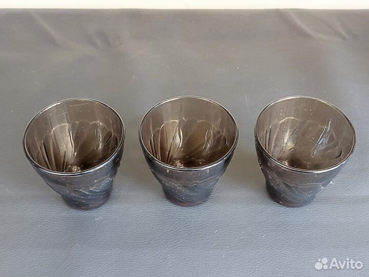 Стакан дымчатое стекло Vereco France 3 шт 150 мл