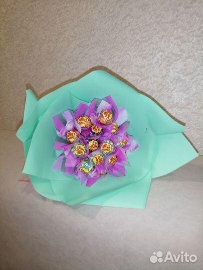 Букеты из мини чупа чупсов