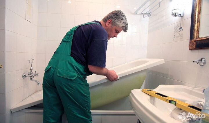 Покрытие ванны жидким акрилом. Гарантия 3 года