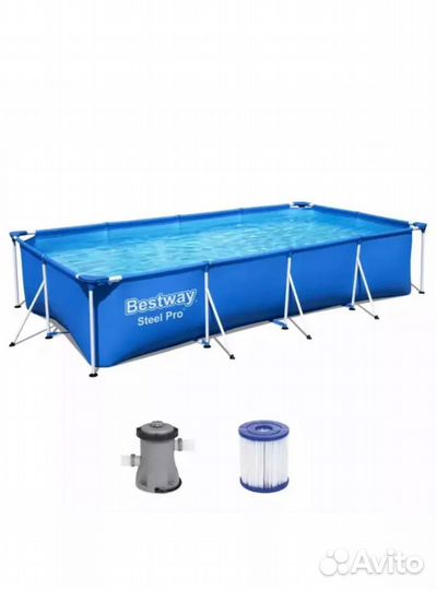 Каркасный бассейн BestWay прямоугольный 400x211x81