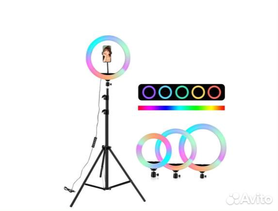 Селфи лампа кольцевая MJ 26,33, 38 RGB LED Новая
