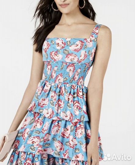 Цветочное винтажное платье Betsey Johnson XS