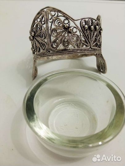 Подставка для соли/солонка/Ссср мельхиор винтаж