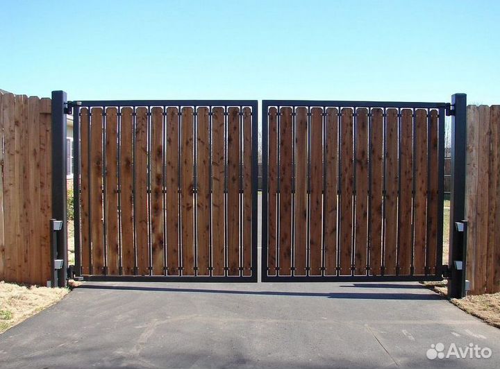 Ворота распашные. Монтаж